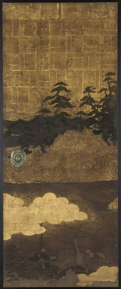 Männyt, vesi ja pilvet, Edo-kausi, 1600-luku. tekijältä Unbekannt