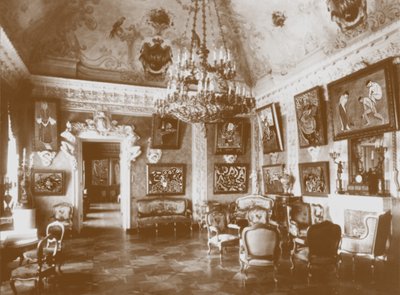 Vaaleanpunainen ruokasali, joka tunnetaan nimellä Matisse Room Shchukinsin talossa tekijältä Unbekannt