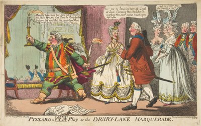 Pizzaro a New Play tai Drury-Lane Masquerade, 11. kesäkuuta 1799. tekijältä Unbekannt