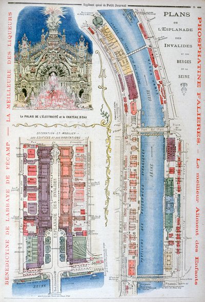 Suunnitelma Esplanade des Invalides, yleisnäyttely 1900, Pariisi, 1900 tekijältä Unbekannt