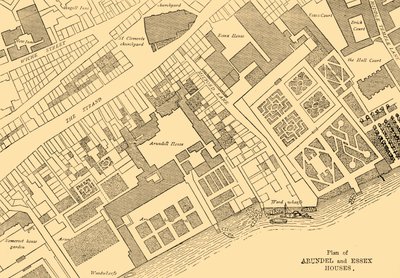 Arundelin ja Essexin talojen suunnitelma, 1881. tekijältä Unbekannt
