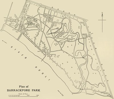 Barrackpore Parkin suunnitelma, 1925. tekijältä Unbekannt
