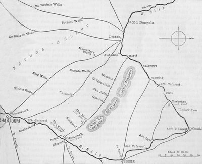 Toisen Soudan-kampanjan sotateatterin suunnitelma, c1881-85 tekijältä Unbekannt