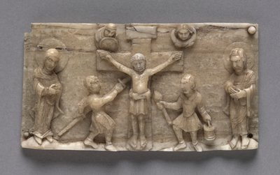 Muistolaatta kannettavasta alttarista, jossa näkyy ristiinnaulitseminen, 1050-1100. tekijältä Unbekannt