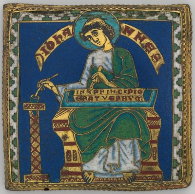 Muistolaatta Pyhän Johannes Evankelistan kanssa, saksa, n. 1175-1200. tekijältä Unbekannt