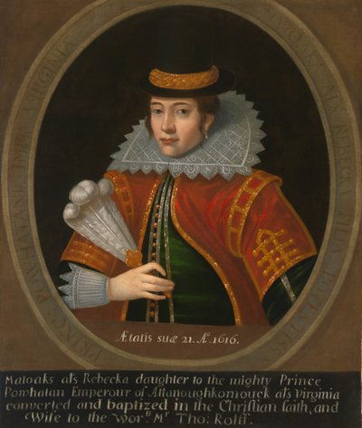 Pocahontas, vuoden 1616 jälkeen. tekijältä Unbekannt