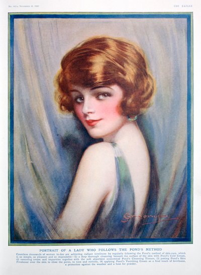Ponds Cream -mainos, 1928 tekijältä Unbekannt