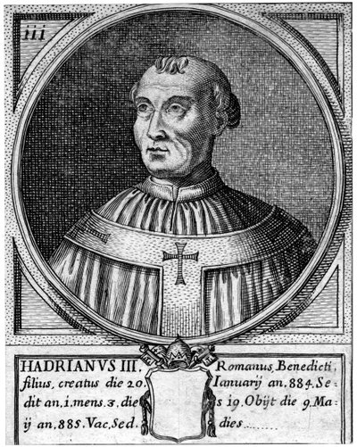 Paavi Adrianus III tekijältä Unbekannt