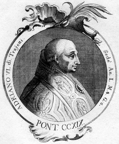 Paavi Adrianus VI tekijältä Unbekannt