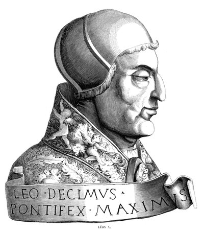 Paavi Leo X 1475-1521, 1500-luku 1849 tekijältä Unbekannt