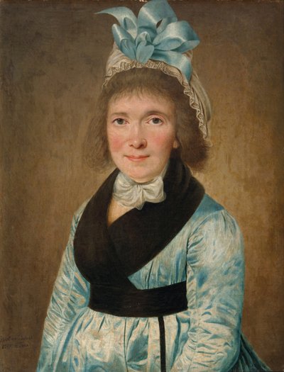 Naisen muotokuva sinisessä mekossa, 1799 tekijältä Unbekannt