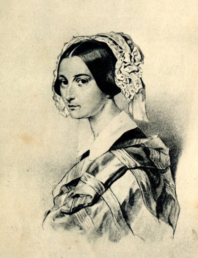 Alexandra Smirnova-Rossetin muotokuva 1809-1882. P. Sokolovin piirustuksen jälkeen tekijältä Unbekannt
