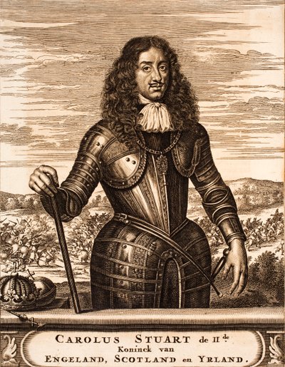 Englannin Kaarle II:n muotokuva 1630-1685 From: Scene of War, 1675. tekijältä Unbekannt