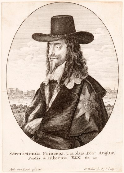 Kaarle I:n muotokuva, pub. 1649. tekijältä Unbekannt