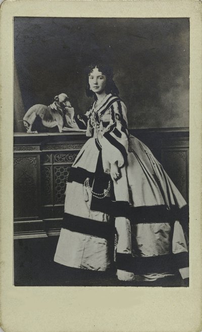 Cora Pearlin muotokuva 1836-1886, noin 1865. tekijältä Unbekannt