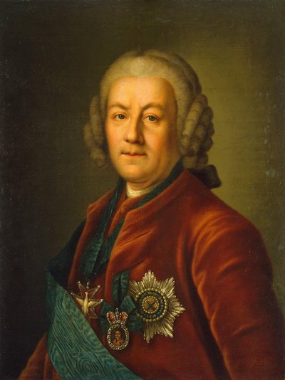 Kreivi Aleksei Petrovitš Bestuzhev-Rjuminin muotokuva 1693-1766, vuoden 1757 jälkeen tekijältä Unbekannt