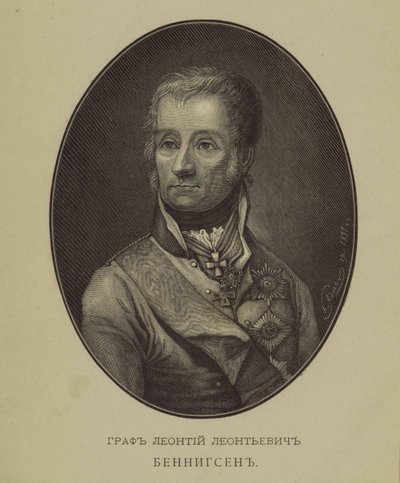 Kreivi Levin Leonty August Theophil von Bennigsenin muotokuva 1745-1826 tekijältä Unbekannt