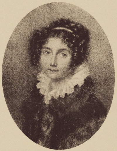 Muotokuva Stritetzin kreivitär Josephine Deymistä, syntynyt Brunsvik de Korompa 1779-1821, n. 1800. tekijältä Unbekannt