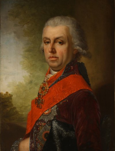 Dmitri Prokofjevitš Troshchinskyn muotokuva 1754-1829, 1800-luku tekijältä Unbekannt