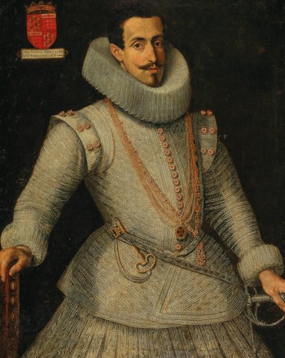 Dom Manuel de Moura Corte-Realin muotokuva, Castel Rodrigon toinen markiisi 1590-1651. tekijältä Unbekannt