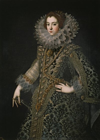 Ranskan Elisabethin muotokuva 1602-1644, Espanjan kuningatar puoliso, n. 1620 tekijältä Unbekannt