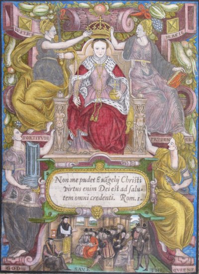Englannin Elizabeth I:n muotokuva kruunulla, 1572 tekijältä Unbekannt
