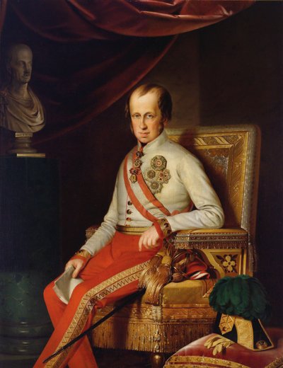 Itävallan keisari Ferdinand I:n muotokuva 1793-1875, n. 1840. tekijältä Unbekannt
