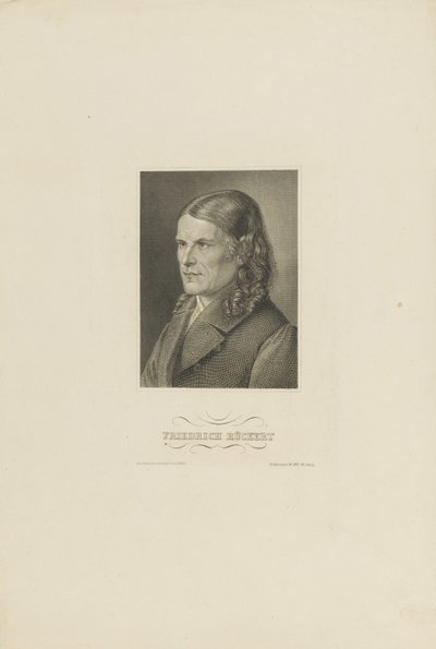 Friedrich Rückertin muotokuva 1788-1866, noin 1845. tekijältä Unbekannt