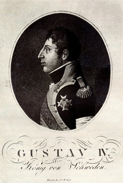 Kustaa IV Adolfin muotokuva Ruotsista, 1800-luvun alku. tekijältä Unbekannt