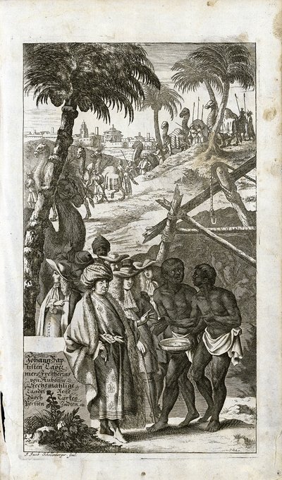 Jean Baptiste Tavernierin muotokuva itämaisessa mekossa, 1681 tekijältä Unbekannt