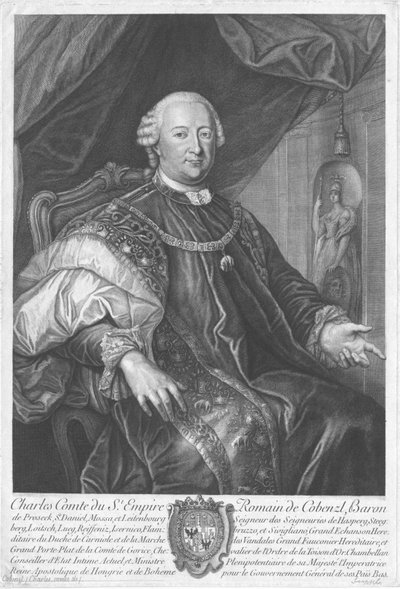 Johann Karl Philipp Graf von Cobenzlin muotokuva 1712-1770. tekijältä Unbekannt