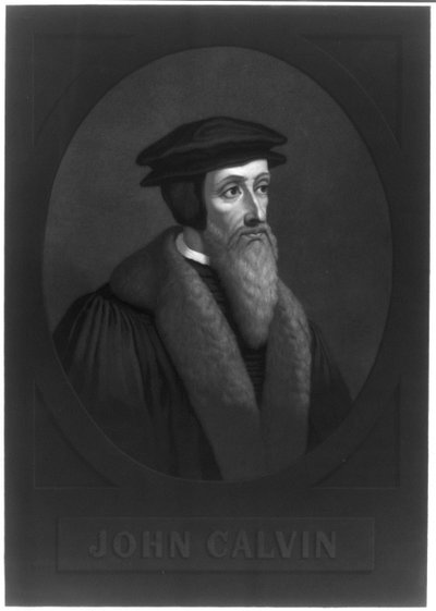 John Calvinin muotokuva 1509-1564, 1800-luvun alku. tekijältä Unbekannt