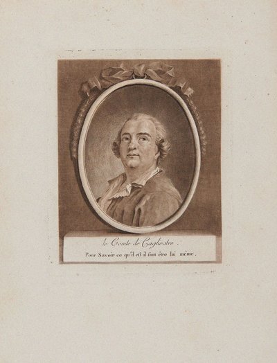Cagliostron kreivin Joseph Balsamin muotokuva, 1700-luku. tekijältä Unbekannt