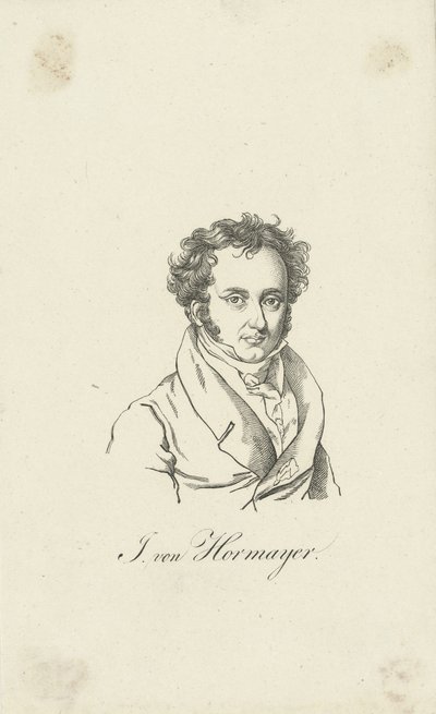Joseph Hormayrin muotokuva, Baron zu Hortenburg 1781-1848. tekijältä Unbekannt