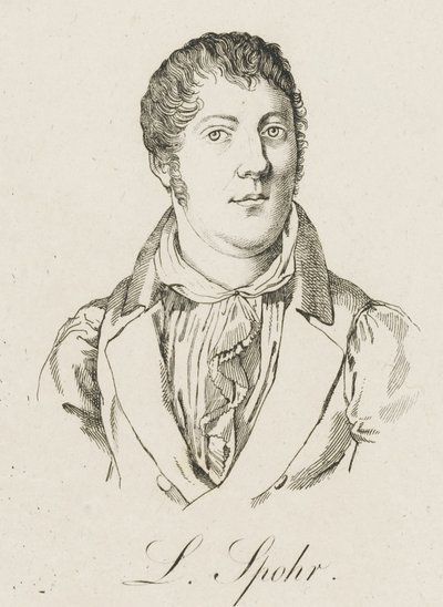 Louis Spohrin muotokuva 1784-1859, n. 1830. tekijältä Unbekannt