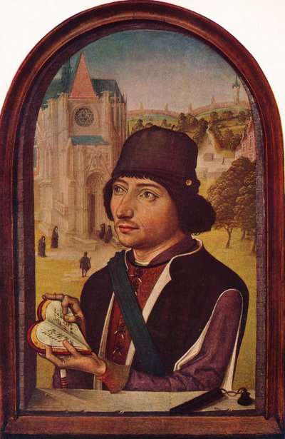 Ludvig XI:n muotokuva, c1456-58 tekijältä Unbekannt