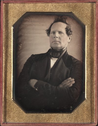 Muotokuva miehestä nojautumassa pois kamerasta, 1840-luvun loppu. tekijältä Unbekannt