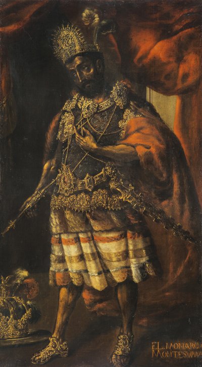 Moctezuma II:n muotokuva 1600-luvulta tekijältä Unbekannt