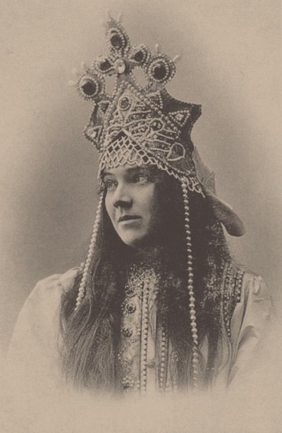 Muotokuva Nadezhda Ivanovna Zabela-Vrubel 1868-1913 Marfan kanssa oopperassa Tsaarin morsian, 1899 tekijältä Unbekannt