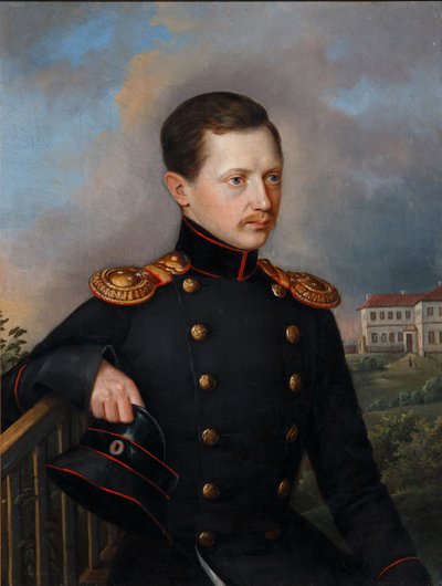 Nikolai Semjonovitš Korsakovin muotokuva 1819-1889, n. 1849 tekijältä Unbekannt