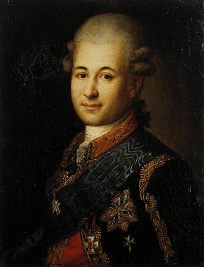 Semjon Zorichin muotokuva 1745-1799, Katariina Suuren suosikki, 1700-luvun loppu. tekijältä Unbekannt