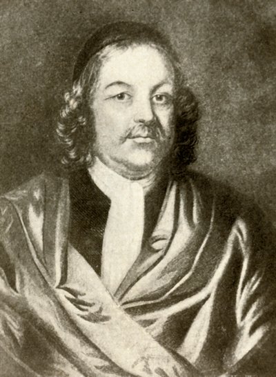 Simon Bradstreetin muotokuva, puku ja lippalakki, c1640, 1937. tekijältä Unbekannt