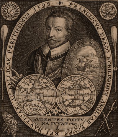 Sir Francis Draken muotokuva, 1641. tekijältä Unbekannt