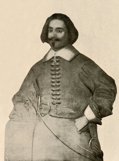 Muotokuva Sir John Leverettistä, ruskea takki ja pelkkä sotilasbändi, 1640-1660, 1937. tekijältä Unbekannt