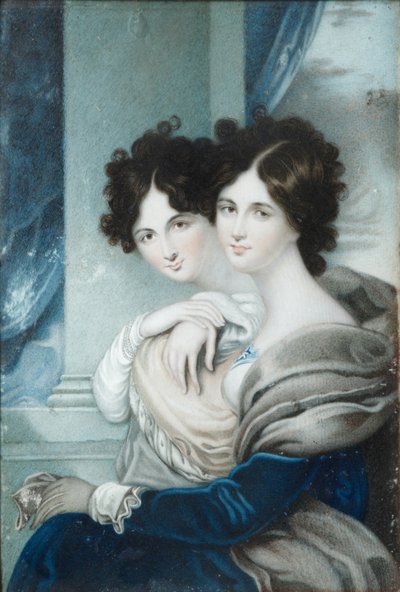 Sisarusten prinsessat Anna Petrovna 1777-1805 ja Jekaterina Petrovna 1783-1830 Lopukhinin muotokuva tekijältä Unbekannt