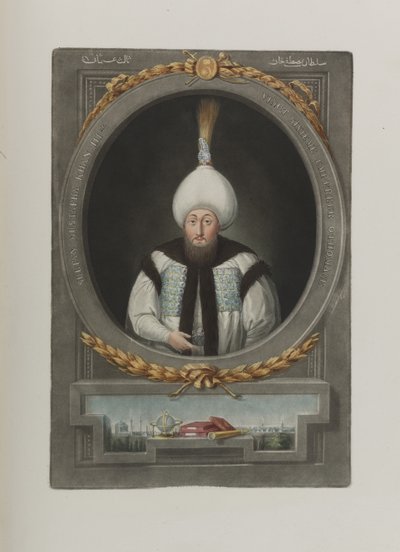 Sulttaani Mustafa III:n muotokuva 1717-1774, 1815 tekijältä Unbekannt