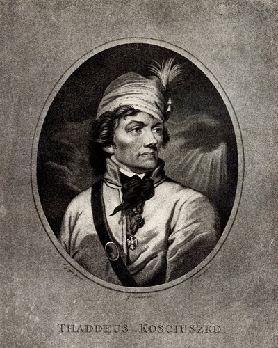 Tadeusz Kosciuszkon muotokuva 1746-1817, 1800-luvun alku. tekijältä Unbekannt