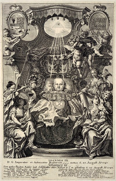 Venäjän tsaari Ivan VI Antonovitšin muotokuva 1740-1764, 1740 tekijältä Unbekannt