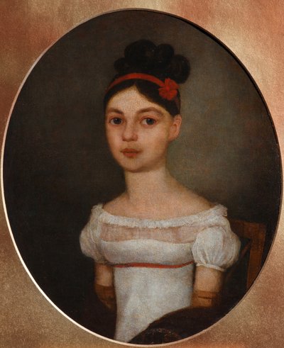 Muotokuva Jelizaveta Fjodorovna Ozerovasta, os. Zagryazyskaya 1800-1885, n. 1815 tekijältä Unbekannt