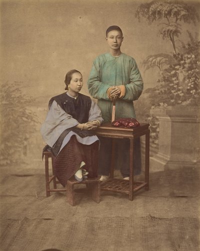 [Kiinalaisen parin muotokuva], 1870-luku. tekijältä Unbekannt